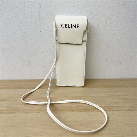 celine phone bag white